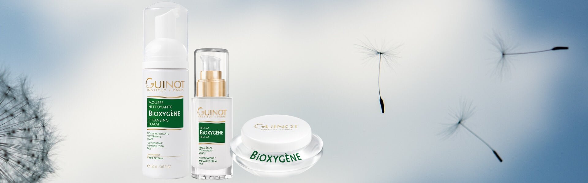 Guinot Bioxygène – Sauerstoffpflege für gestresste, müde Haut. Revitalisierende Creme, Reinigung & Maske.