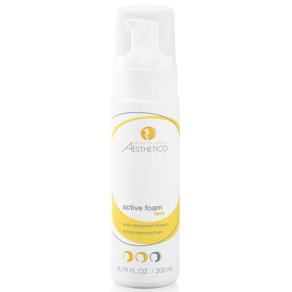 AESTHETICO Active Foam Face 200ml – sanfter, aktiv reinigender Schaum für Gesicht, porentiefe Reinigung