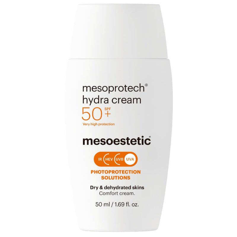 Reichhaltige Hydracream von Mesoestetic zur intensiven Durchfeuchtung und Regeneration trockener, empfindlicher Haut – stärkt die Hautbarriere und sorgt für ein geschmeidiges Hautgefühl.