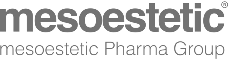 Mesoestetic Logo – transparente Version für professionelle Hautpflege mit medizinisch-kosmetischem Anspruch.