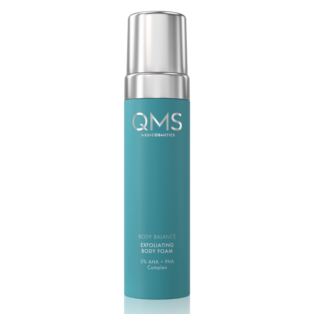 QMS Exfoliating Body Foam – Hochwirksamer Körperschaum für regenerierte, glatte und gepflegte Haut.