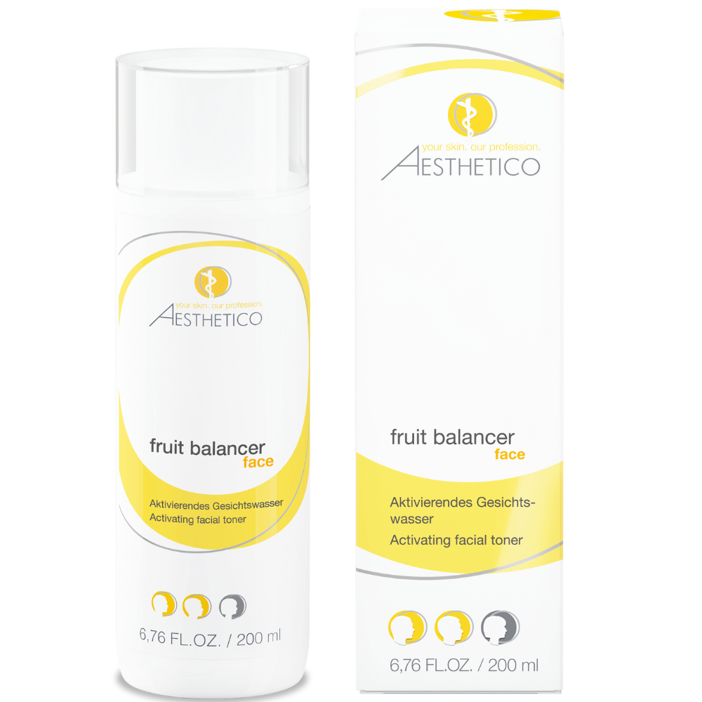 AESTHETICO Fruit Balancer – Flasche und Umverpackung, 50 ml klärendes Fruchtsäure-Gesichtswasser zur Verfeinerung des Hautbildes