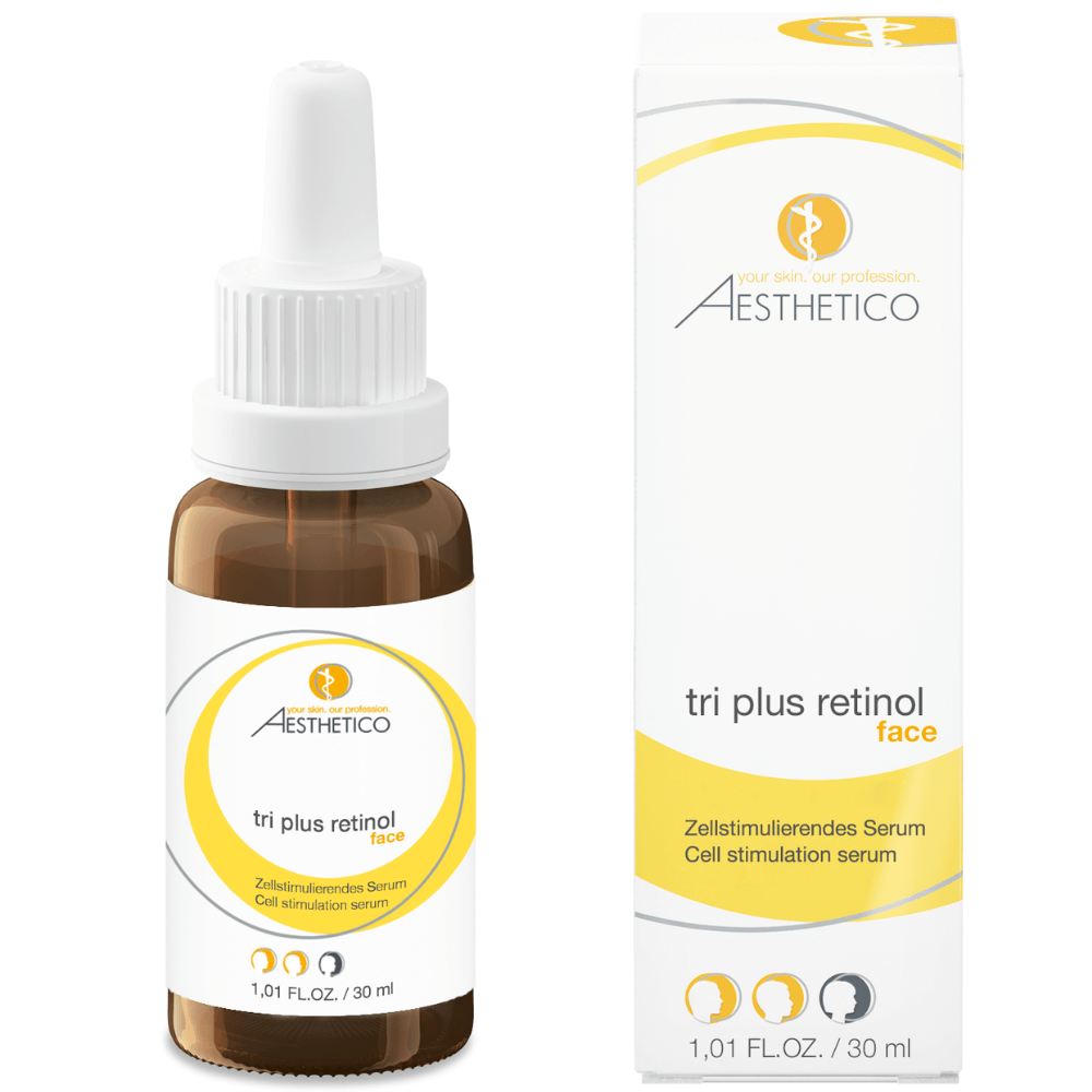 AESTHETICO Tri Plus Retinol – Flasche und Umverpackung, 30 ml hochwirksames Serum mit Retinol zur Förderung der Hauterneuerung und Glättung feiner Linien