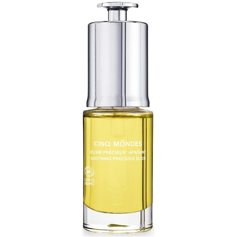 Cinq Mondes Élixir Précieux Apaisant 15 ml – beruhigendes Gesichtsöl-Serum mit Kamelienöl, Leinöl und Bisabolol für sensible Haut
