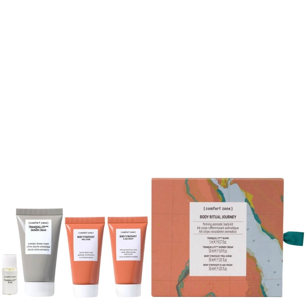Comfort Zone Body Ritual Set – Spa-Pflege für Zuhause mit Peeling, Duschcreme, straffender Bodylotion & Aromaöl