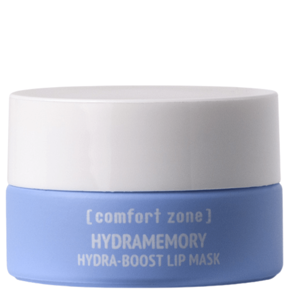 Comfort Zone Hydramemory Hydra-Boost Lip Mask in blauer Dose mit weißem Deckel.
