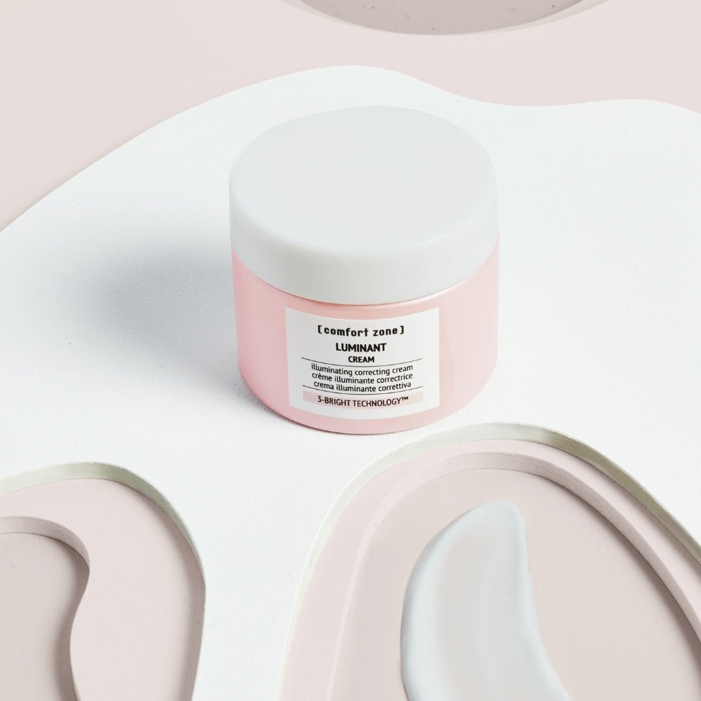 Comfort Zone Luminant Cream, aufhellende Gesichtscreme für einen strahlenden Teint in einer Mood-Aufnahme