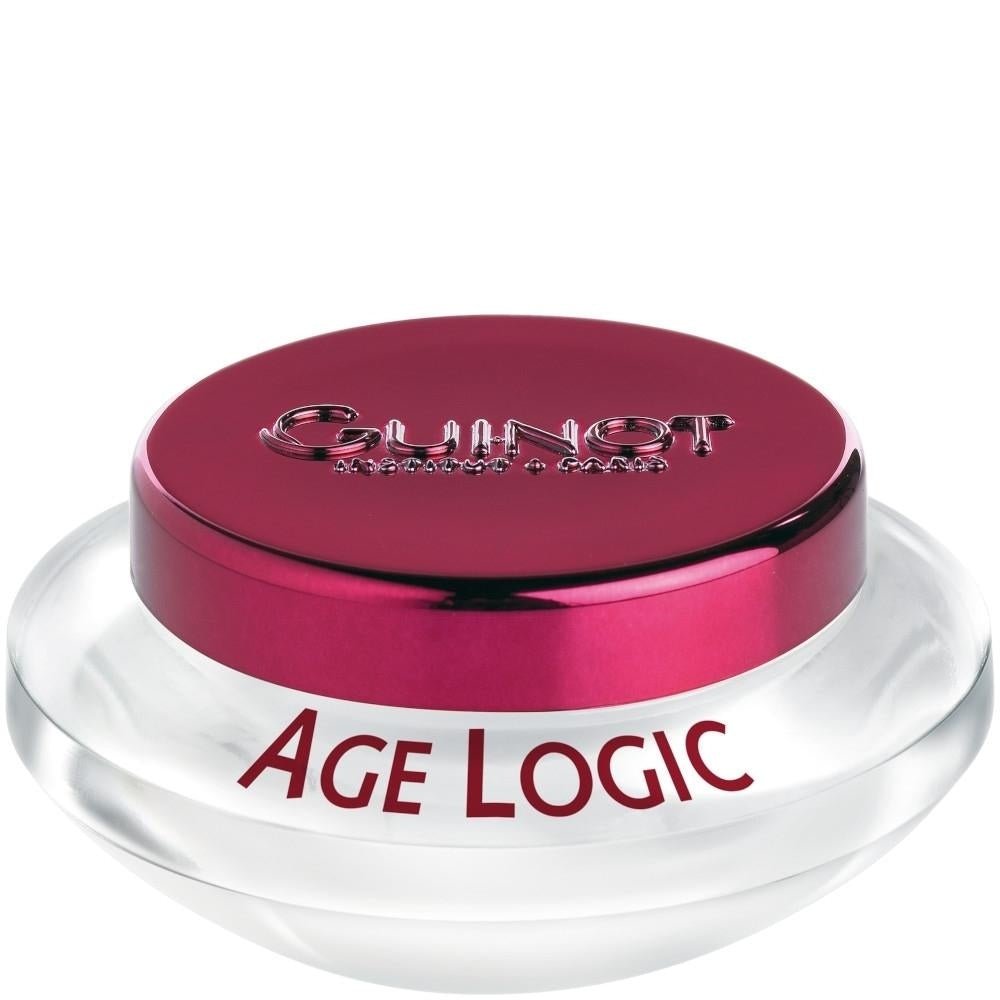 Guinot Creme Riche Age Logic 50ml in transparentem Tiegel mit rotem Deckel, Anti-Aging Pflege zur Regeneration und Glättung reifer Haut