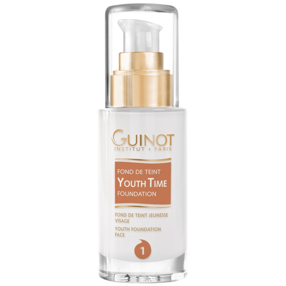 GUINOT Fond de Teint Youth Time N°1 - Make-Up pflege für hellen Hauttypen, Flasche 30ml
