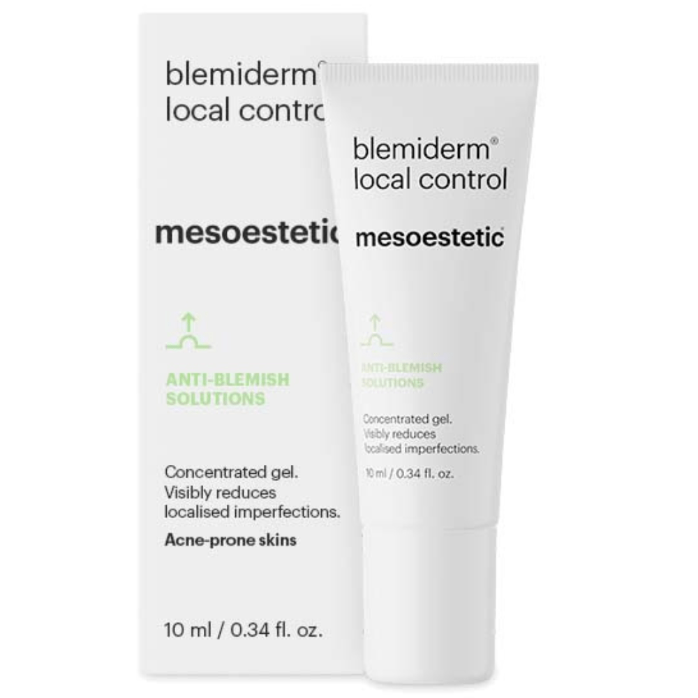 Mesoestetic Blemiderm Local Control 10ml – Produktfoto des hochwirksamen Aknebehandlungsprodukts für gezielte Hautpflege