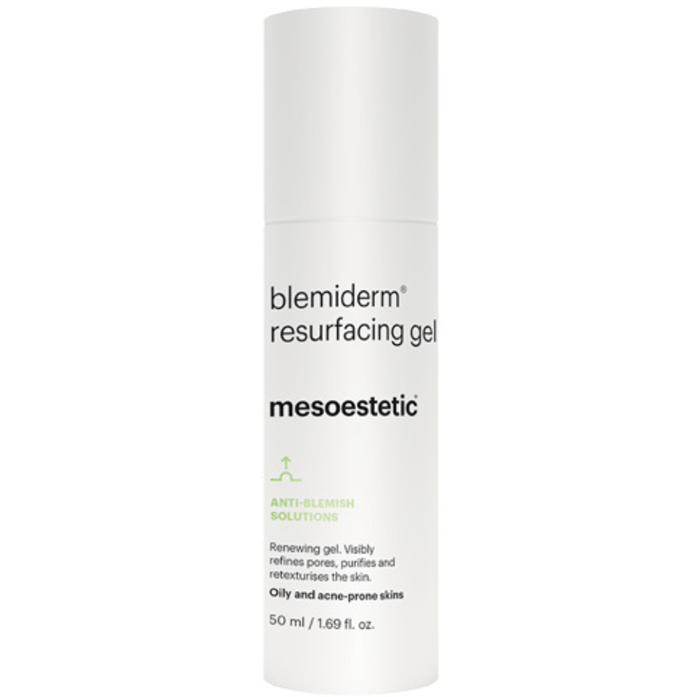Mesoestetic Blemiderm Resurfacing Gel 50ml – Produktfoto des Gels zur Hauterneuerung und gezielten Aknebehandlung