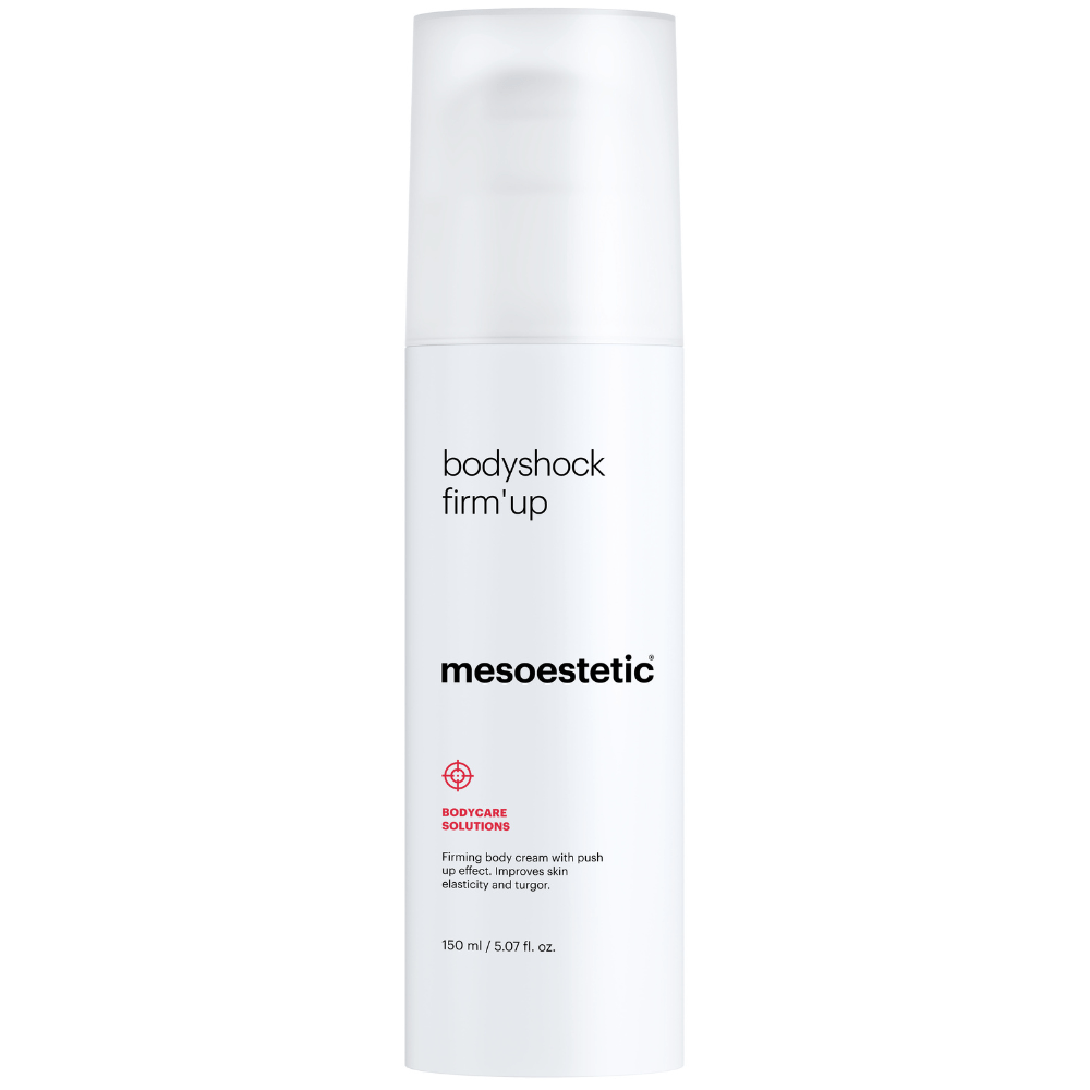 Mesoestetic Bodyshock Firm Up 150ml – Produktfoto der straffenden Creme zur Körperkonturverbesserung in 150ml
