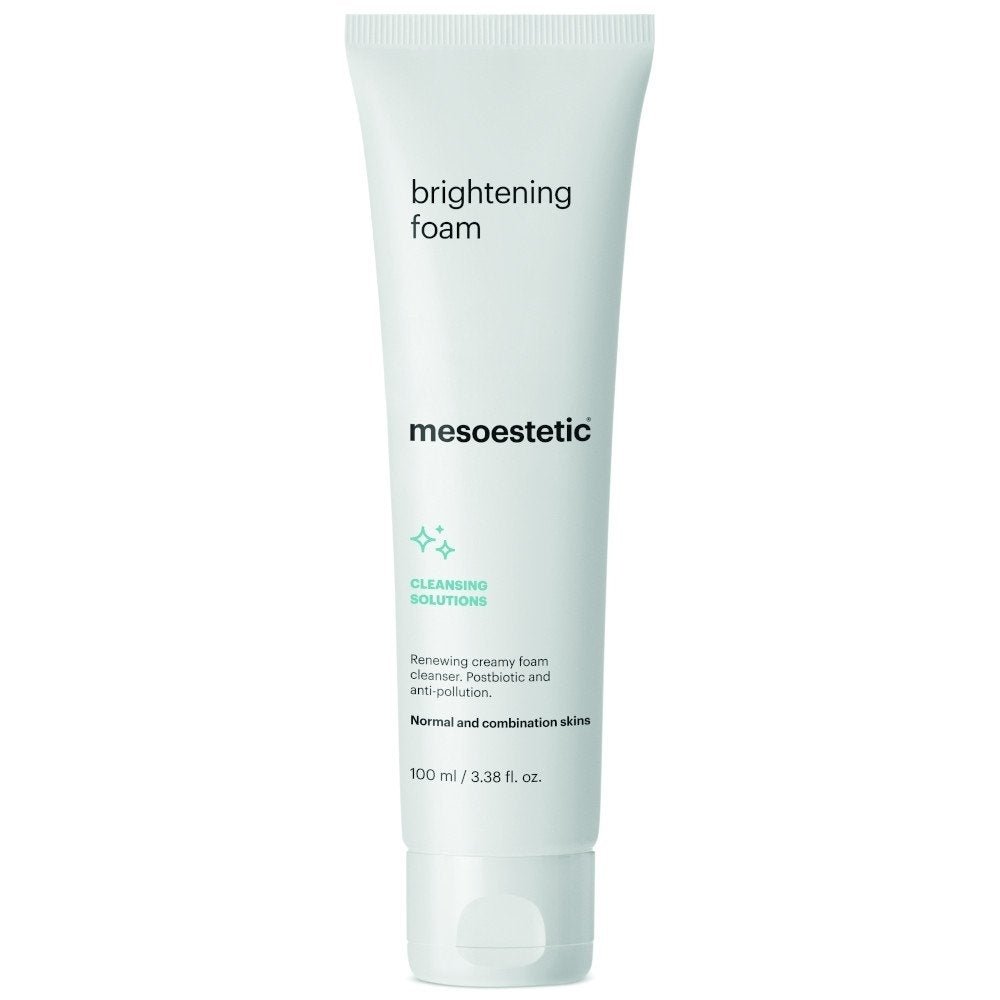 Mesoestetic Brightening Foam 100ml – Produktfoto des aufhellenden Reinigungsschaums zur Verbesserung des Hautteints