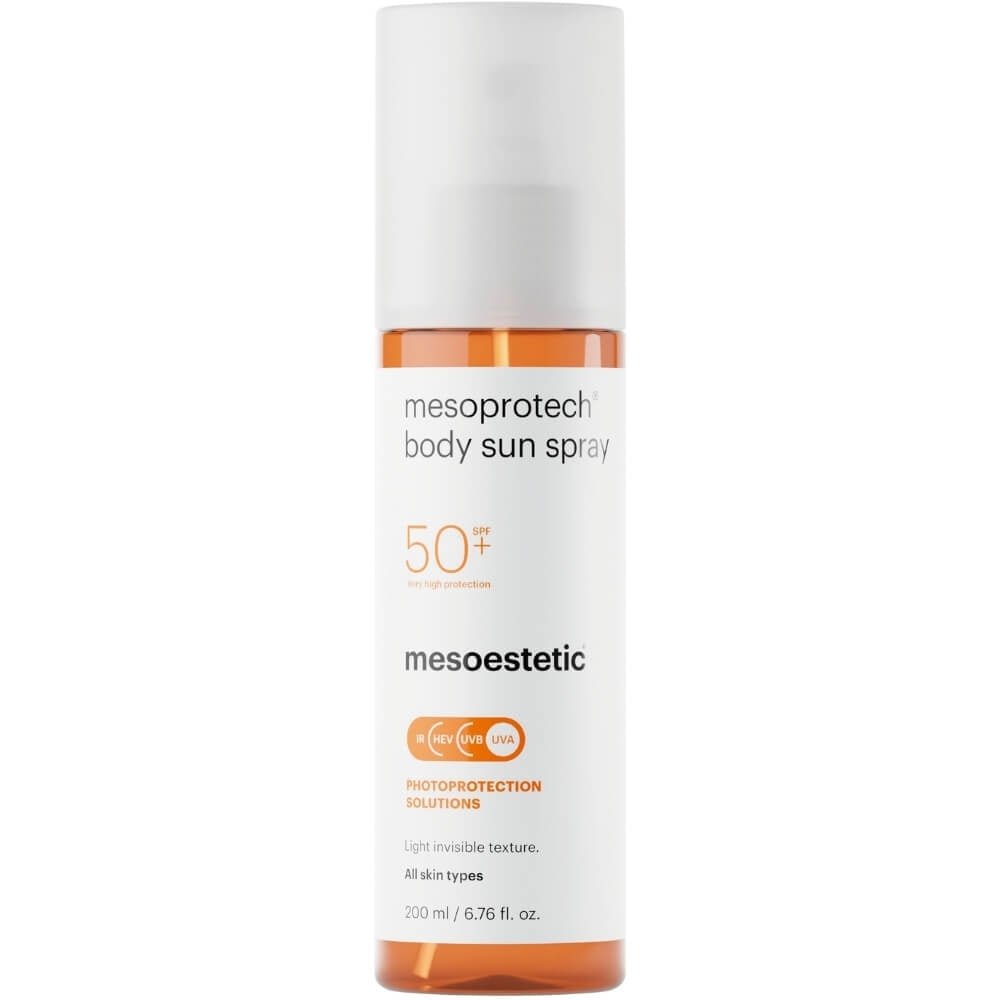 Mesoestetic Mesoprotech Body Sun Spray LSF 50+ 200ml – Sonnenschutzspray für den Körper mit hohem UV-Schutz