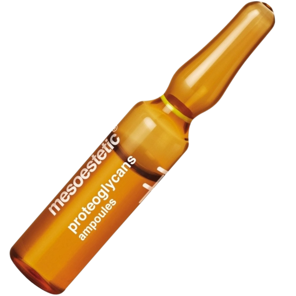 Mesoestetic Proteoglycans Ampoule 1x2ml – Liegende Einzelampulle mit Proteoglykanen zur Hautstraffung und Feuchtigkeitsversorgung