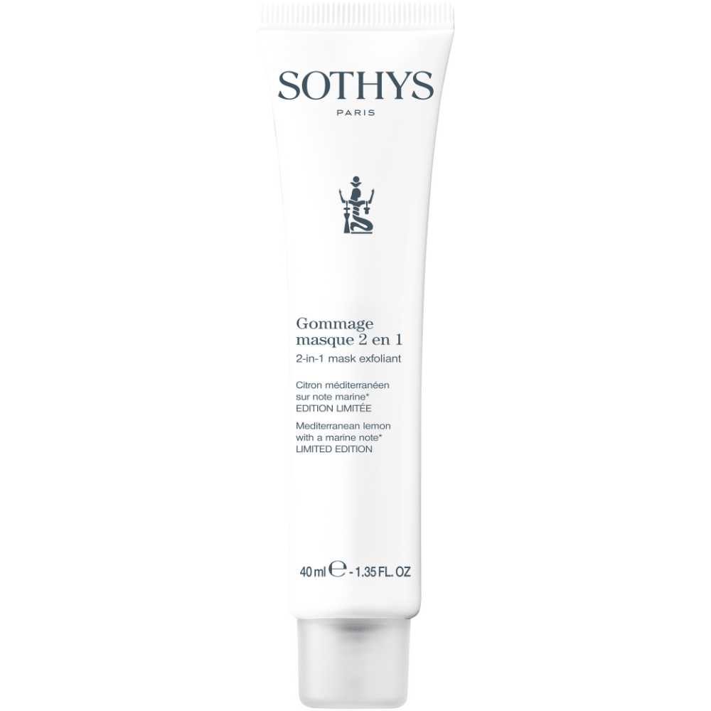 Sothys Gommage Masque 2-en-1 Citron Méditerranéen - 2-in-1 Peeling-Maske – Limited Edition Zitrone 2025 - Tube 40ml