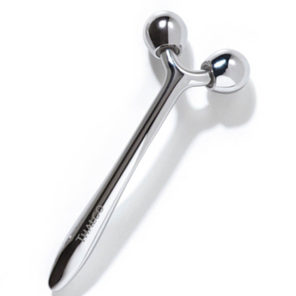 THALGO Roller "Face Fitness" – Lifting-Gesichtsroller aus Metall mit zwei Massagerollen