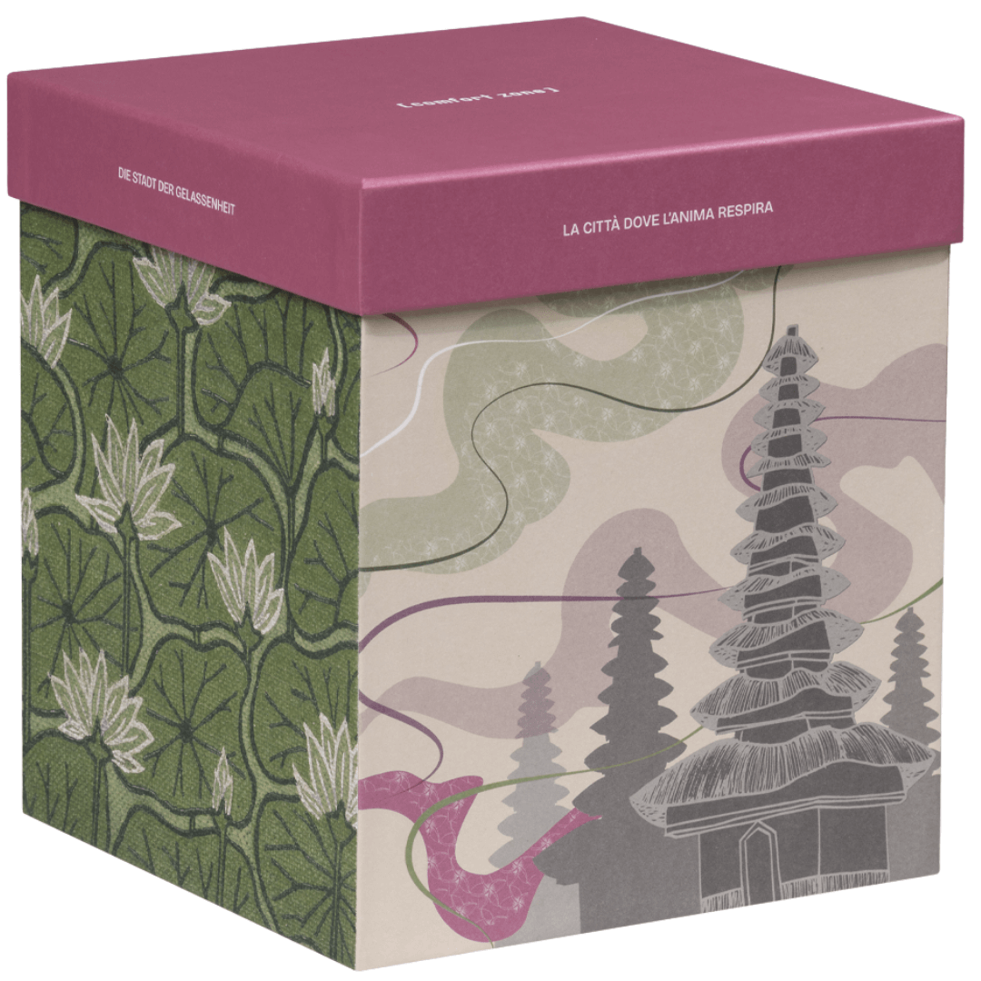 Elegante Kartonverpackung des Comfort Zone The City of Serenity Geschenksets – nachhaltiges Design mit luxuriöser Optik, perfekt als Wellness-Geschenk.