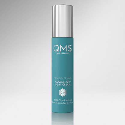 QMS COLLAgen3D Light Cream im eleganten Moodbild – luxuriöse Collagenpflege mit NEOTEC S100™