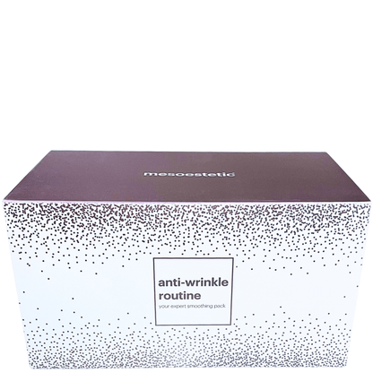 Edle Verpackung des Mesoestetic Anti-Wrinkle Kits – elegantes Geschenkset mit Anti-Falten-Wirkung und hochwertigem Design.