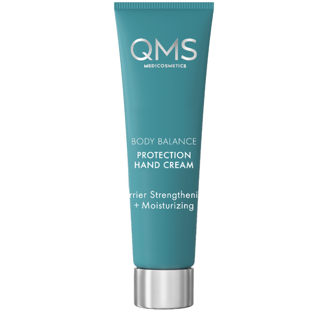 QMS Body Balance Protection Hand Cream 15 ml – Reisegröße der pflegenden Handcreme mit Niacinamid &amp; Ceramiden für glatte, geschützte Hände.