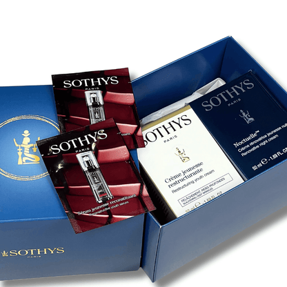 SOTHYS Geschenkset Jeunesse Restructurante – regenerierende Tages- und Nachtpflege mit Serum Jeunesse Reconstituant in eleganter blauer Box, ideal für reife Haut