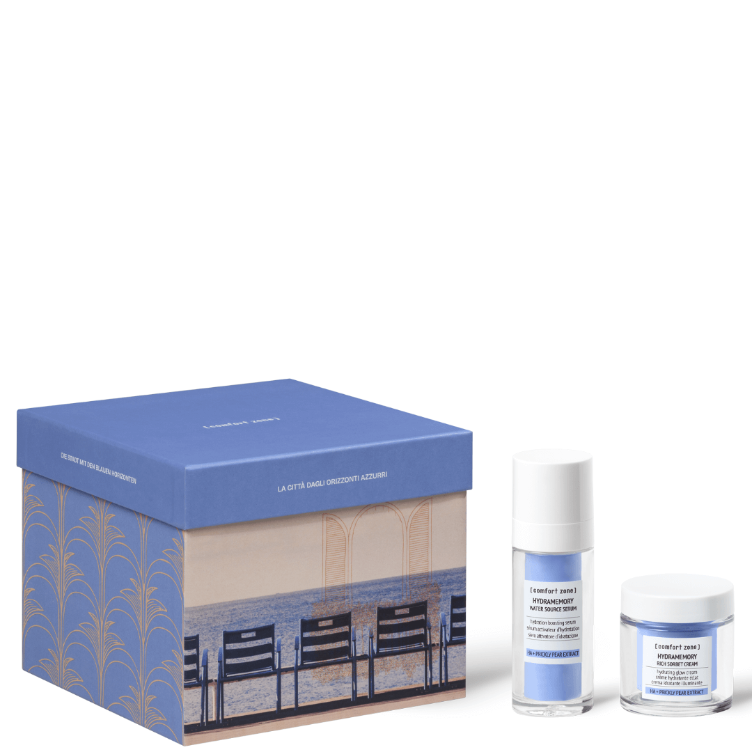 Comfort Zone The City of Blue Horizons Geschenkset – exklusives Hautpflege-Set mit Serum und Creme, inspiriert von maritimer Frische und Eleganz.