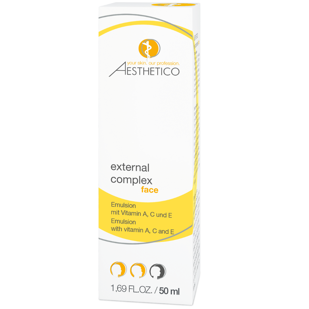 Aesthetico External Complex Face – Anti-Aging Emulsion mit Vitamin A, C und E - Umverpackung