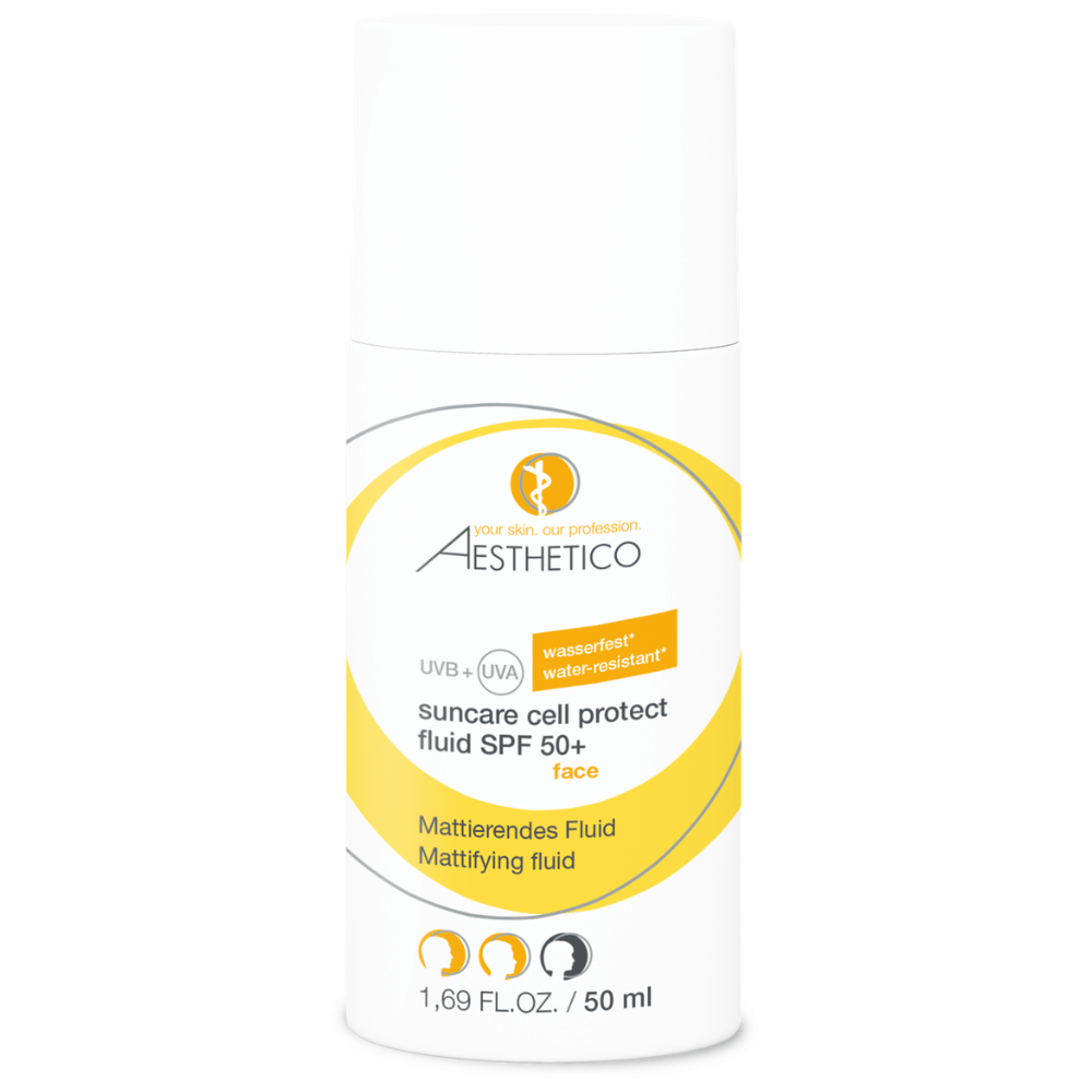 AESTHETICO Suncare Cell Protect Fluid SPF 50+ – mattierendes Sonnenschutzfluid für das Gesicht