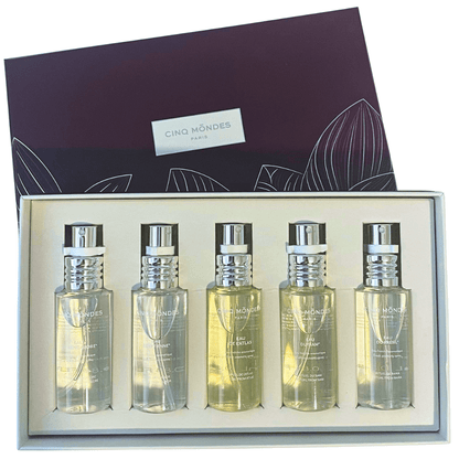 Cinq Mondes Coffret Collection Eaux Fraîches mit fünf 25-ml-Düften in Geschenkbox – Limited Edition Duftset zum Kennenlernen.