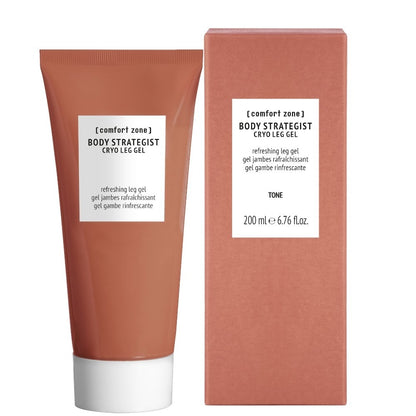 Comfort Zone Body Strategist Cryo Leg Gel 200ml, kühlendes Gel zur Entlastung und Erfrischung schwerer Beine