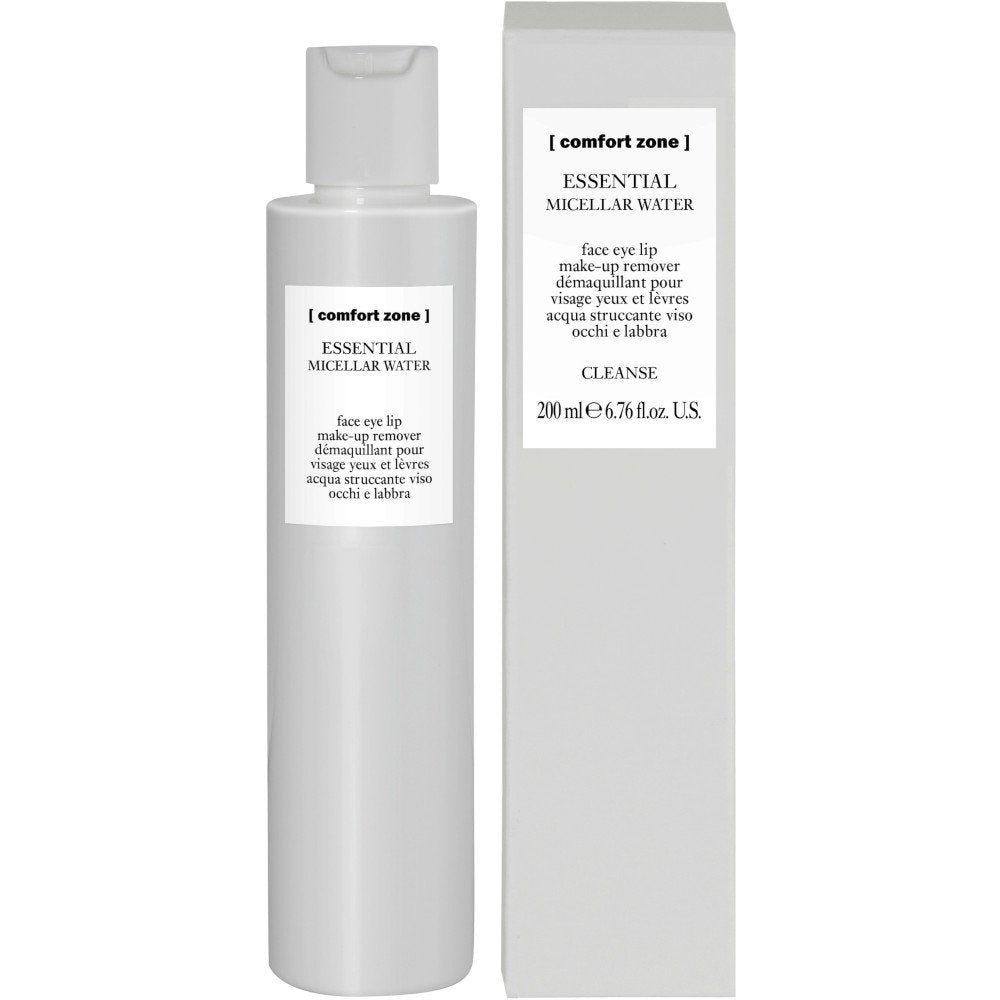 Comfort Zone Essential Micellar Water 200ml, sanftes Mizellenwasser zur gründlichen Gesichtsreinigung und Make-up-Entfernung