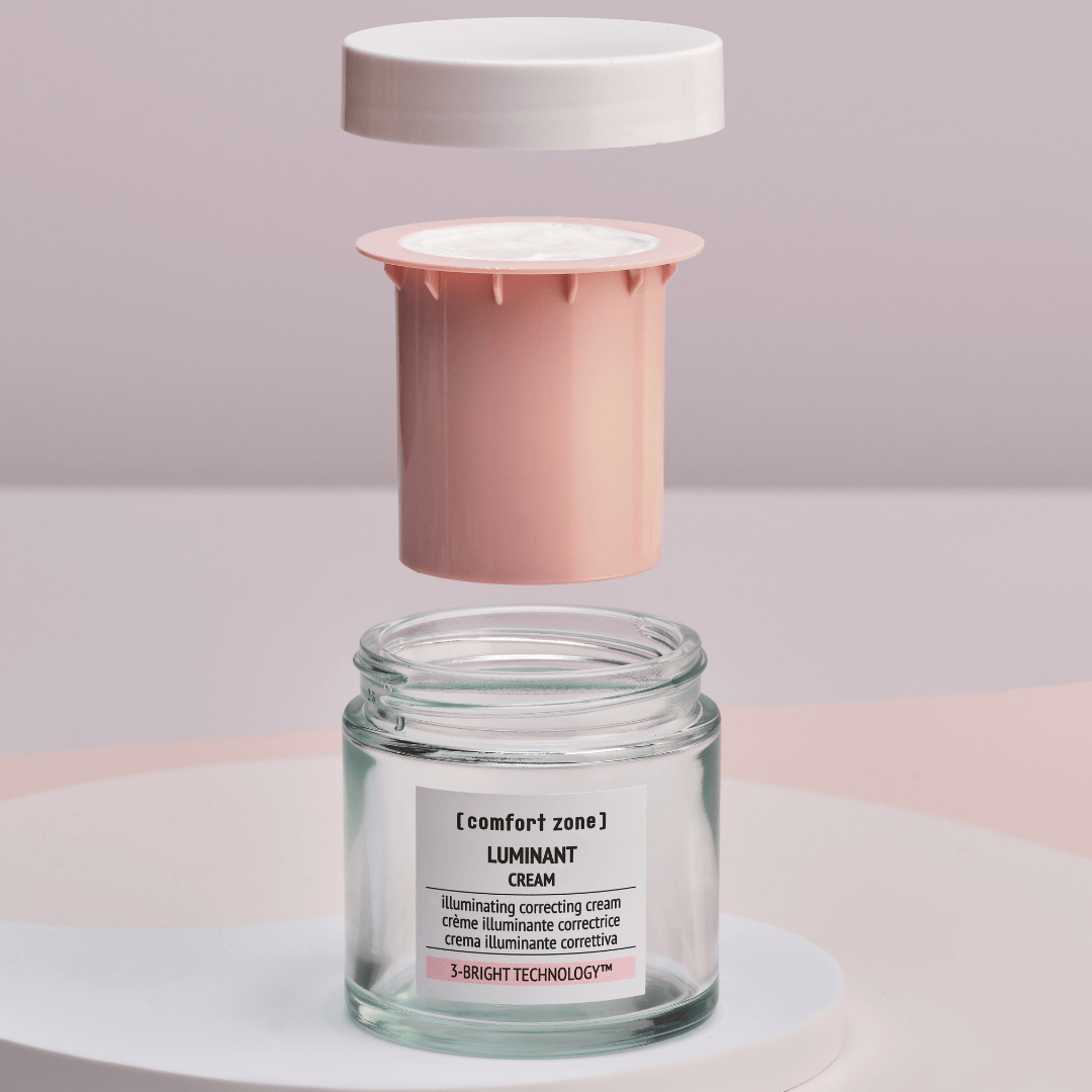Comfort Zone Luminant Cream Refill System – einfache Nachfüllung des Tiegels mit nachhaltigem Einsatz. Umweltfreundliche Pflege mit 3 BRIGHT TECHNOLOGY™.