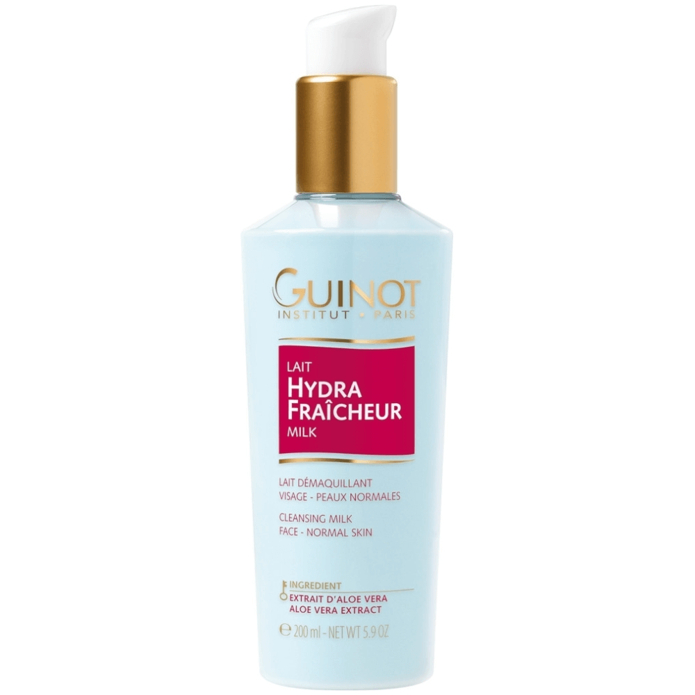 GUINOT Lait Hydra Fraîcheur - Reinigungsmilch für jeden Hauttyp, 200ml Flasche