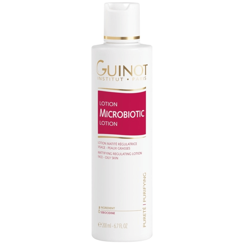 GUINOT Lotion Microbiotic - Mattierendes Gesichtswasser für unreine und Mischhaut, Flasche 200ml