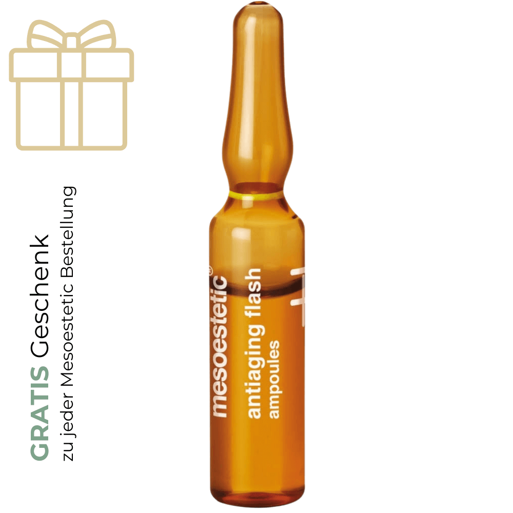 Mesoestetic Antiaging Flash Ampulle 2ml– hochkonzentrierte Anti-Aging-Pflege - Gratisprobe zur Bestellung bei ANADORE