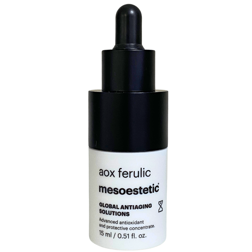 Mesoestetic AOX Ferulic 15ml – Produktfoto des antioxidativen Serums zur Hautpflege und Anti-Aging Unterstützung