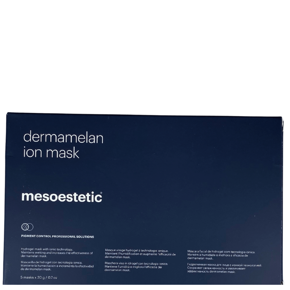 Dermamelan Ion Mask von Mesoestetic –  Umverpackung - Gesichtsmaske zur intensiven Depigmentierung.