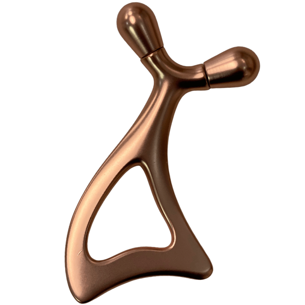 Metallisches Massage-Tool von Mesoestetic in ergonomischem Design – Gratiszugabe ab 120 € Bestellwert