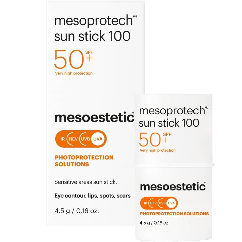 Mesoestetic Mesoprotech Sun Stick 100 SPF 50 + – Hochwirksamer Sonnenschutzstick für empfindliche Hautpartien