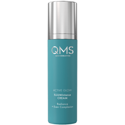 QMS ACTIVE GLOW ILLUMIntense Cream – elegante türkise Pumpflasche für Gesichtspflege