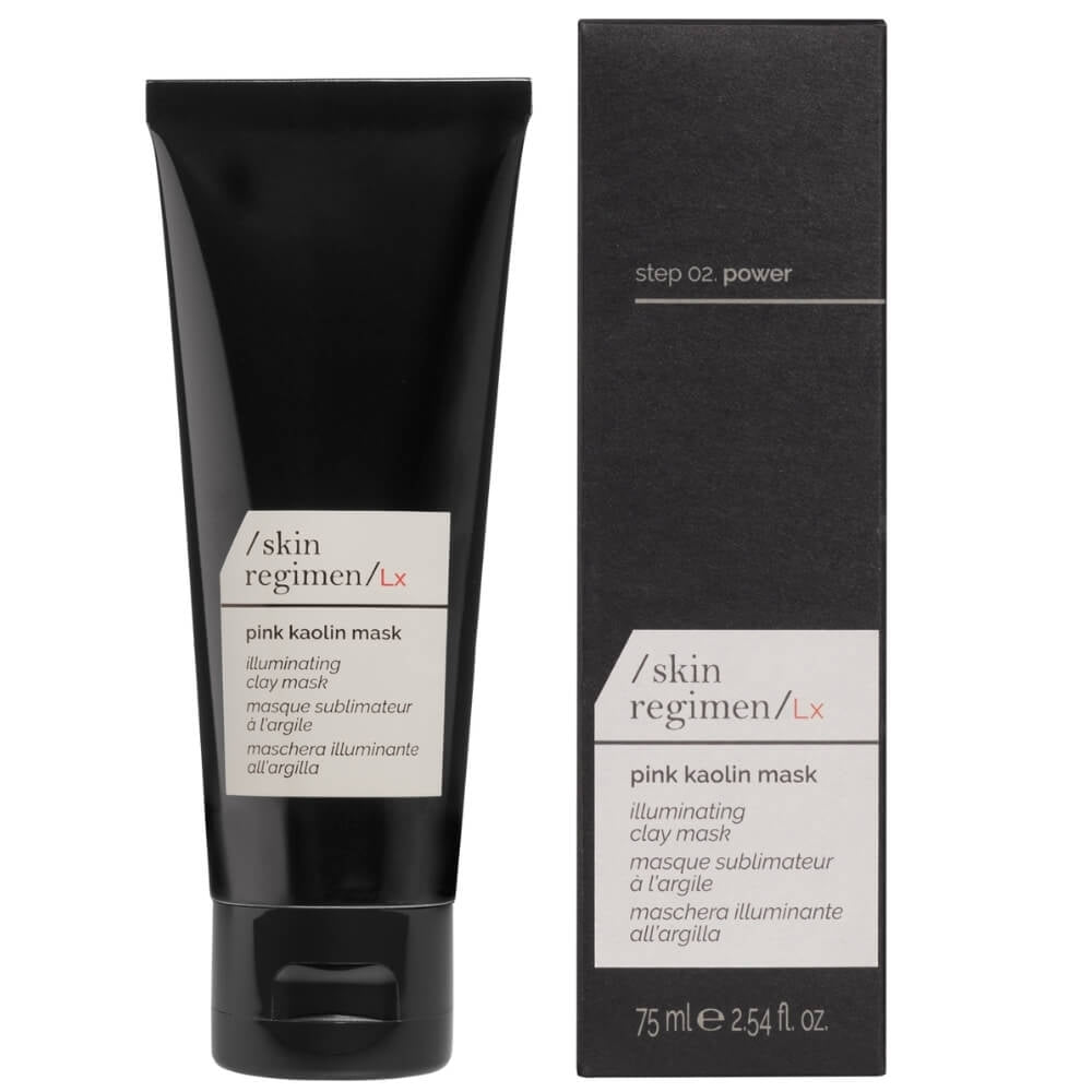 Skin Regimen LX Pink Kaolin Maske – Klärende Gesichtsmaske - Tube und Umverpackung