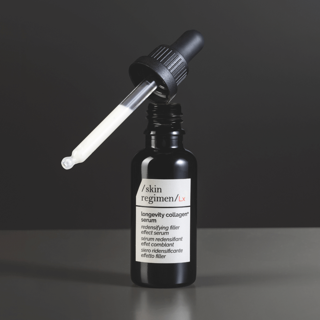 Skin Regimen LX Longevity Collagen Serum – luxuriöses Gesichtsserum mit wissenschaftlich fundierter Formel zur Stärkung und Regeneration der Haut.