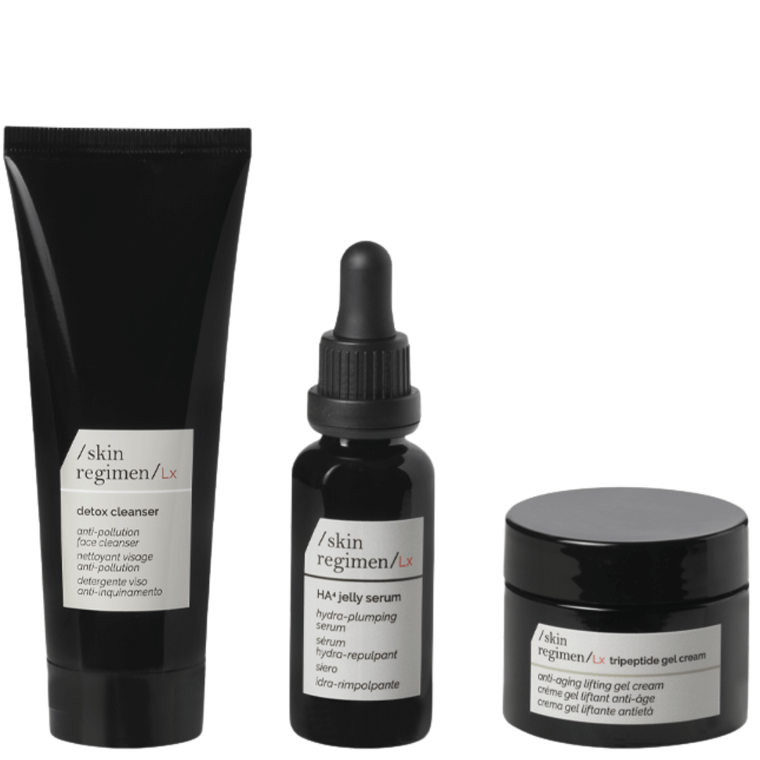 Inhalt des Skin Regimen The Regeneration City Geschenksets – hochwirksame Anti-Aging Pflege mit Serum, Creme und Reinigung für vitale Haut.