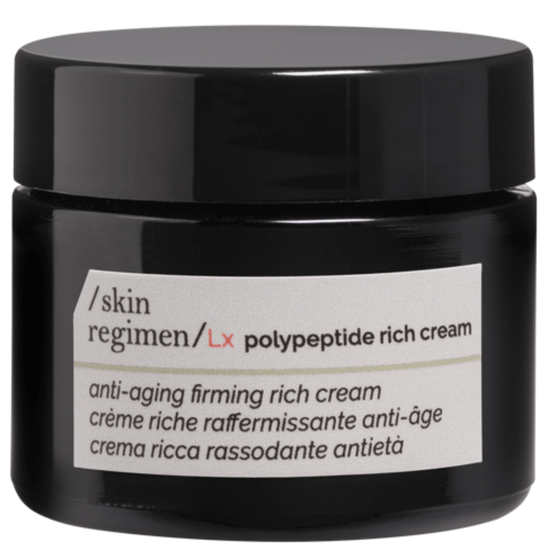 Skin Regimen LX Polypeptide Rich Cream – luxuriöse Anti-Falten-Creme im Glas-Tiegel, stärkt die Hautstruktur und fördert Elastizität.