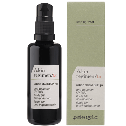 Skin Regimen Urban Shield SPF 30 – pflegende Anti-Pollution-Tagescreme im eleganten Glasflakon mit Originalverpackung.