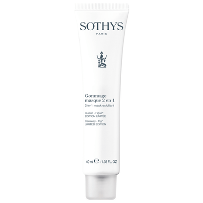 SOTHYS 2-in-1 Peelingmaske Kümmel &amp; Feige 40 ml – Limited Edition Gesichtsmaske mit Peelingeffekt in weißer Tube