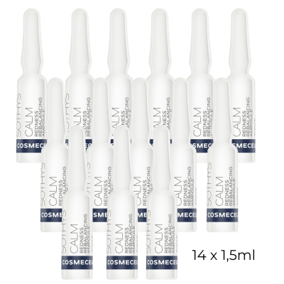 Sothys Cosmeceutique CALM Redness Rebalancing Ampoules - 14 Ampullen je 1,5ml - Gegen Rötungen nach ästhetischen Behandlungen 
