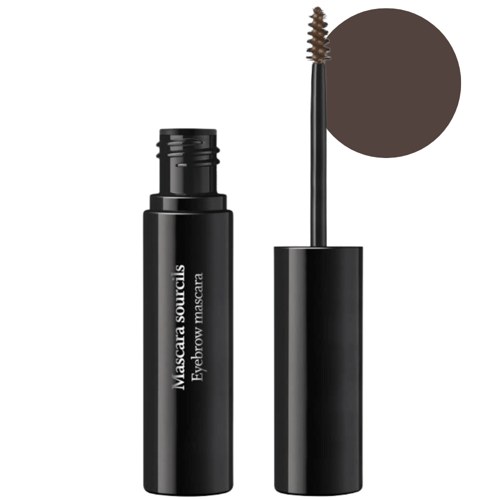 SOTHYS Augenbrauen-Mascara 20 Braun – Produktflakon mit Präzisionsbürste und Farbmuster