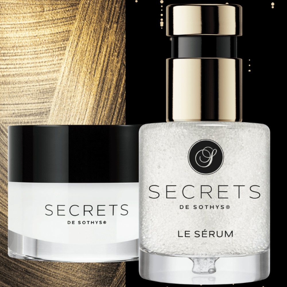 Sothys Secrets de Sothys La Sérum Box – luxuriöses Anti-Aging-Duo mit Le Sérum Élixir Jeunesse und La Crème Yeux-Lèvres für glatte, strahlende Haut.